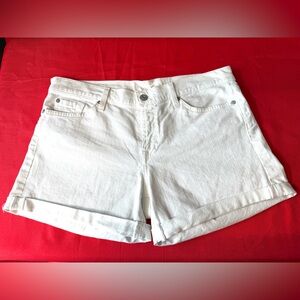 7 for All Man Kind White Cuffed Women's Shorts Size 31